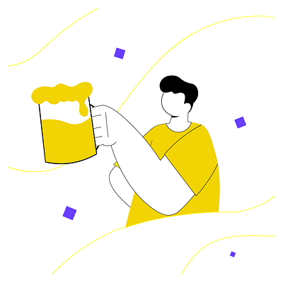 Drinking. beer chill creative design drink flat graphic design human illustration vector