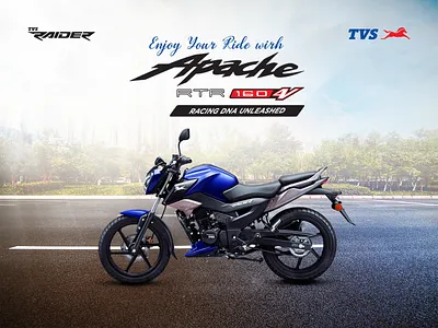 TVS Apache - Racing DNA Unleashed | Social Media Banner ad banner branding design facebook post graphic design instagram post social media banner social media design temples web banner