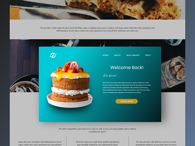 Dzu'izz Cake cake design graphic design landing page ui uiux ux web design