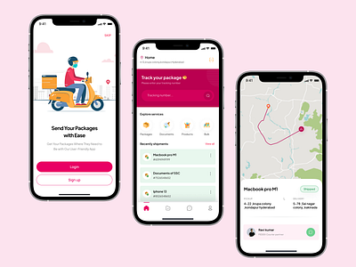 package delivery service design ui uidesign user interface design userinterface