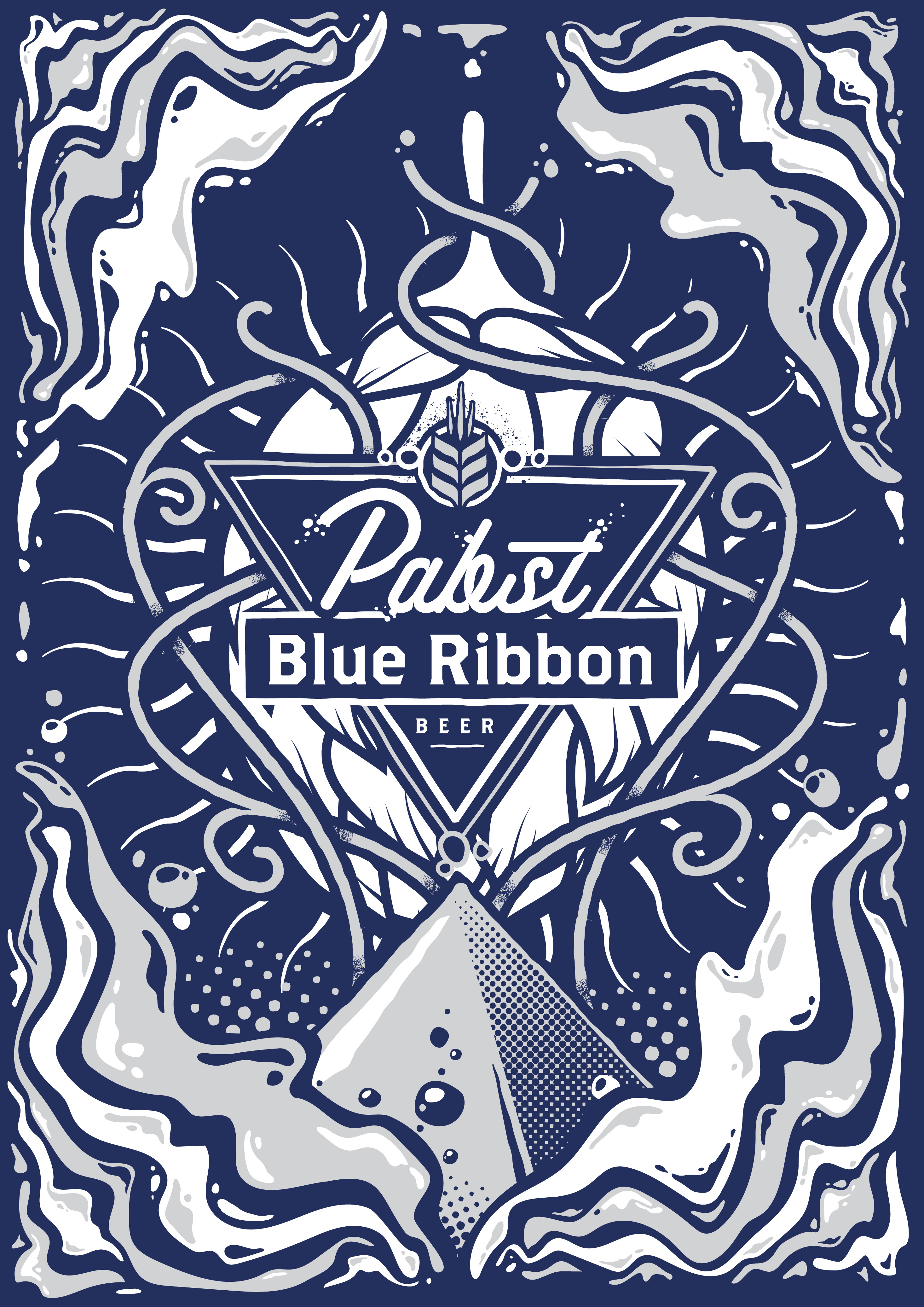 PBR Art contest adobe illustrator beer blue can competition design drink graphic design illustration packaging typography ve vector