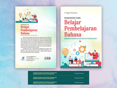 Belajar Pembelajaran Bahasa - Book Cover Design book cover book layout branding design graphic design illustration novel design vector