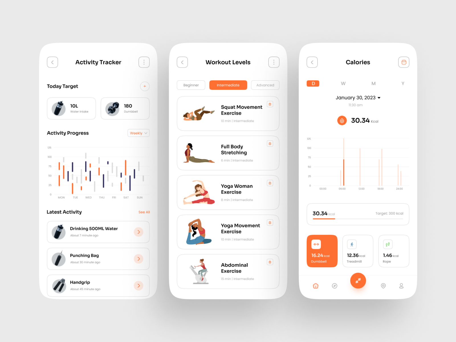 Fitness App by Hasan Mahmud on Dribbble