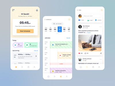 Wisy - Shift Management App analytics app calendar app figma app mobile product design project management schedule app shift management app task management team app to do list ui uiux work management