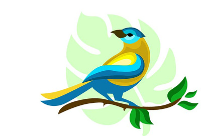 Bird Logo bird logo bird with leaf birds brand design brand identity cute logo design flat flat minimalist logo illustration leaves logo minimalist logo