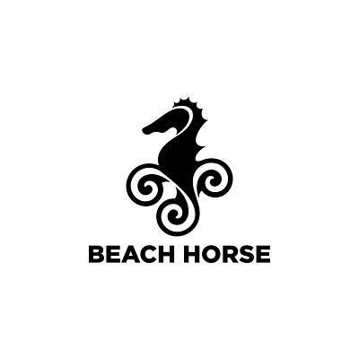 BEACH HORSE abstract animals beach community company global group horse icon industry logo sea vector