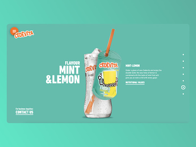 Cedevita Flavour page animation color colorful colorfull cool design graphic design landing page landingpage responsive tirquise color ui uidesign ux vector