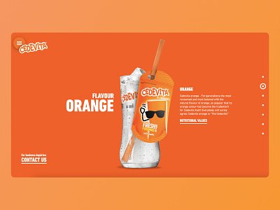 Cedevita Flavour Page 3d animation branding cedevita design flavour graphic design illustration juice logo orangejuice responsive responsivedesign ui uidesign ux vector