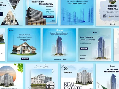 Social Media Real Estate Templates brand awareness branding facebook post graphic design real estate post real estate template social media post social media template
