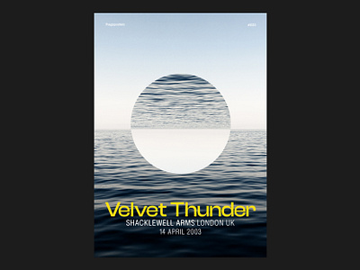 033 Velvet Thunder branding cartaz clean concert design graphic design grid layout live music mar minimalism minimalismo ocean peace poster posters sea thunder type velvet
