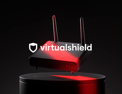 VirtualShield: Case Study 3d 3d design antivirus app branding motion privacy product red security shield ui virtualshield vpn