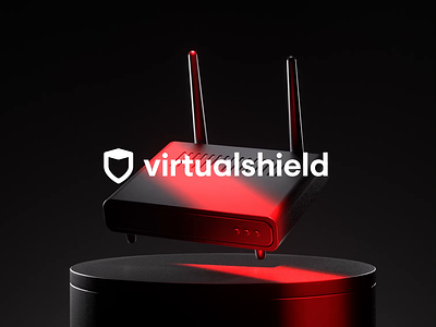 VirtualShield: Case Study 3d 3d design antivirus app branding motion privacy product red security shield ui virtualshield vpn