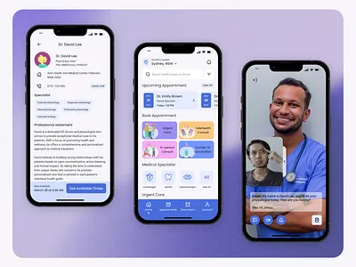 Healthcare - GP booking mobile app design figma freelancer mobile app ui ux