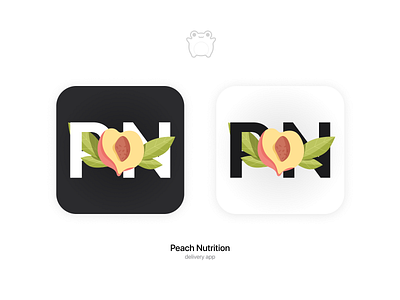 Peach Nutrition: icon app branding delivery app icon icon app identity logo logotype peach брендинг еда иконка иконка для приложения логотип персик приложение доставки фирменный стиль