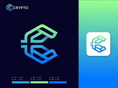 Logo, Logo Design, Crypto logo a b c d e f g h i j k l m n app icon logo brand identity branding crypto logo design gradient illustration letter letter logo logo logo design logo designer logos nft logo o p q r s t u v w x u y z symbol tech logo visual identity