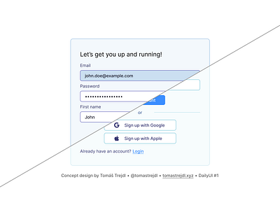 DailyUI #1 - Sign Up dailyui dailyui1 design figma sign up sign up form signup page signup screen ui ui design ux