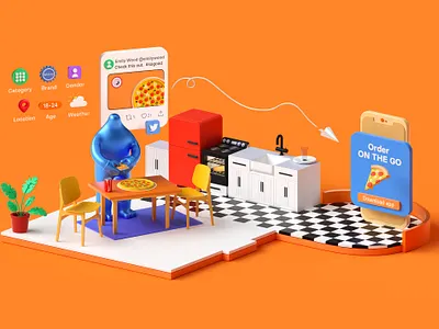 Cluep - 3D Brand Illustration (Image) 3d 3danimation 3dart animation b3d blender blender3d branding c4d cinema4d colorful design geometric illustration loop motion render set simple uiux