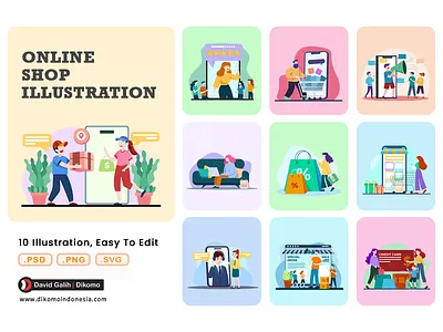 Online Shop Illustration by Dikomo Indonesia Kreatif customerexperience