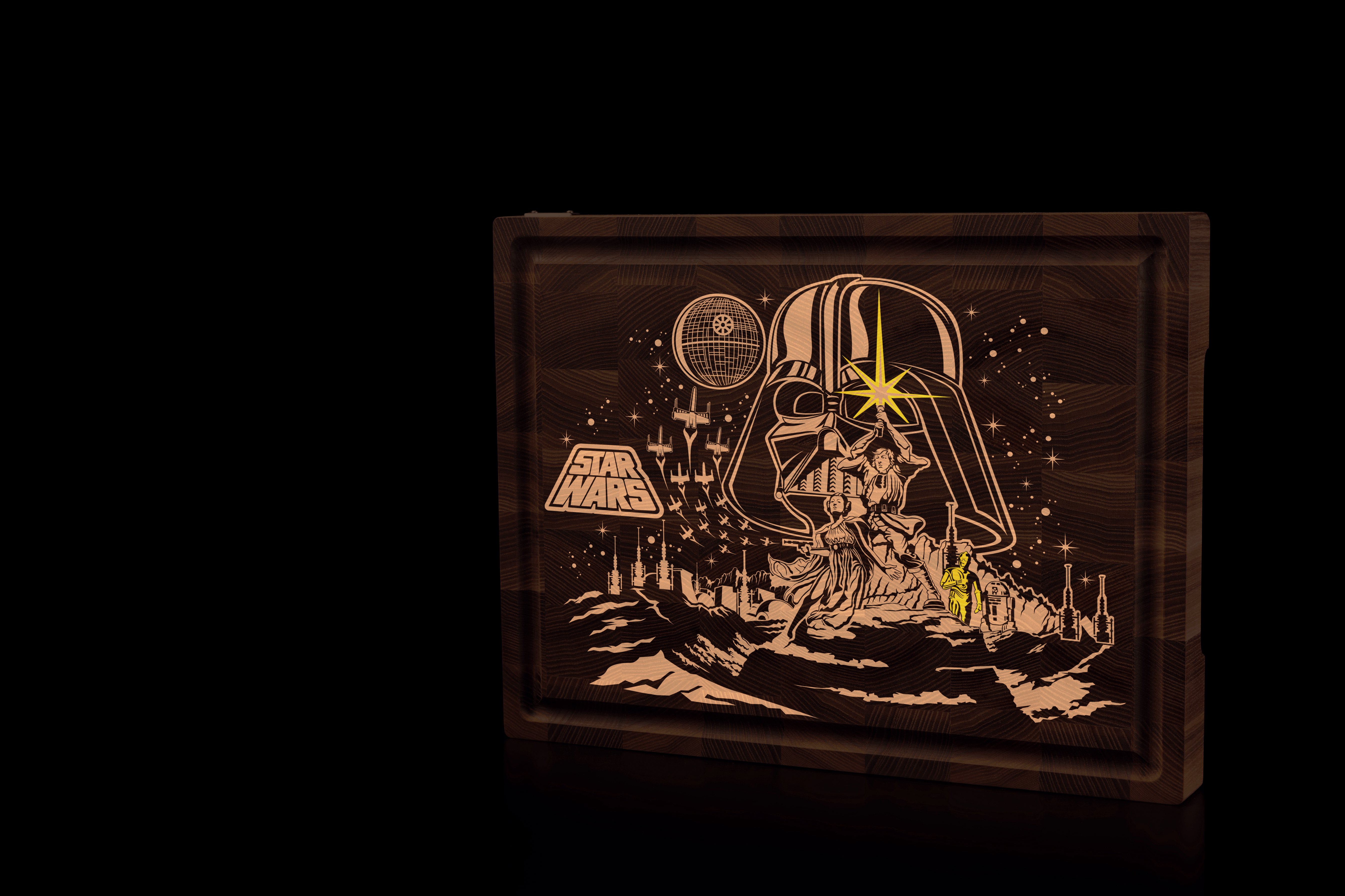 Star Wars vector design for cnc (wood inlay cutting board) cnc cutting boards design design for cnc illustration star wars vector vector desing vintage wood craft wood inlay