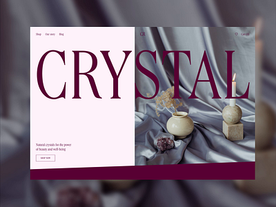 Crystals Ecommerce Website Home Page animation branding crystals design ecommerce graphic design home page interface landing page motion graphics scroll store ui user experience ux ux design web web design web marketing website design