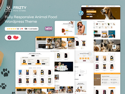 Frizty - Pet Shop WooCommerce Theme + RTL business design ecommerce design illustration logo pets woocommerce responsive responsive design woocommerce wordpress development wordpress theme