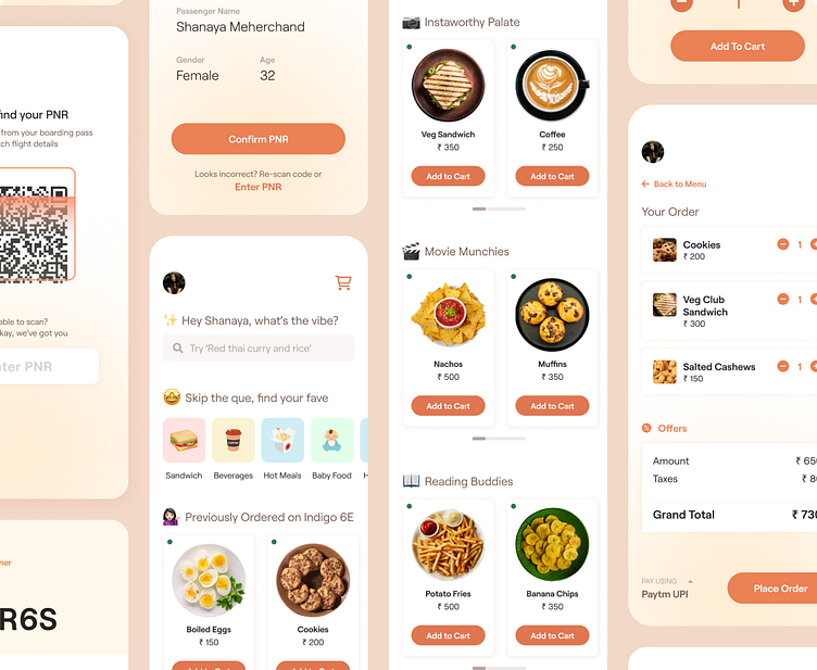 In-Flight Food Ordering Experience by Twisha Srivastav on Dribbble