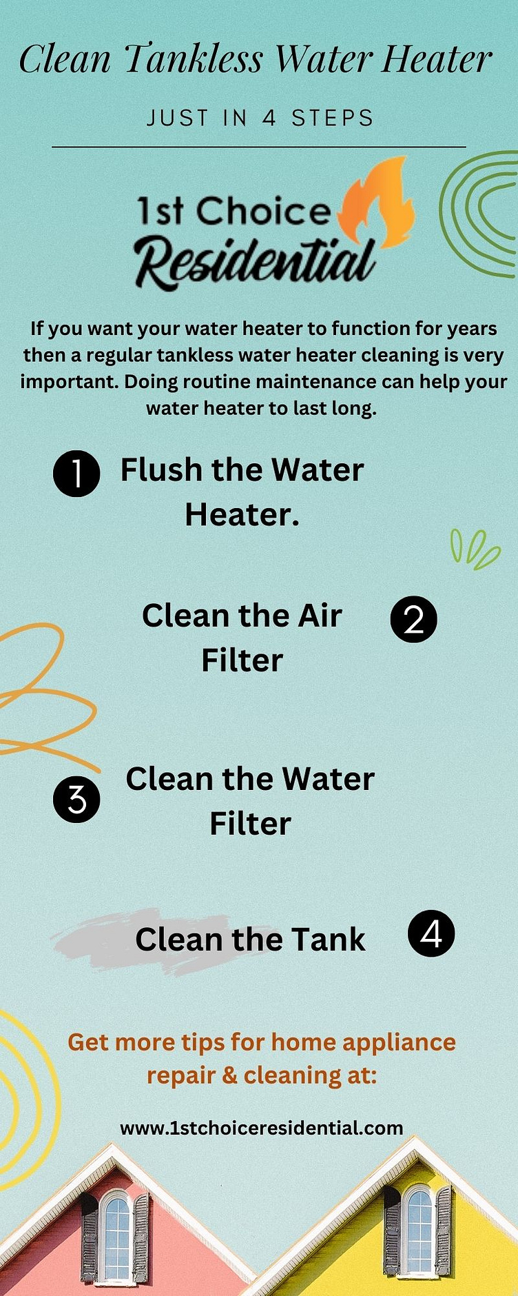 Clean Tankless Water Heater Just in 4 Steps by 1st Choice Residential