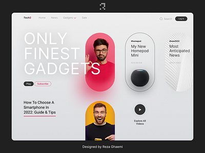 Gadget Introduction Website design gadget graphic design info reza ghaemi site trend ui ux web web design website