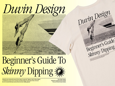 Duvin Design Co - Skinny Dippin' Tee apparel branding design duvin duvin design fashion florida illustration james lano logo orlando retro screenprint screenprinting streetwear style vintage