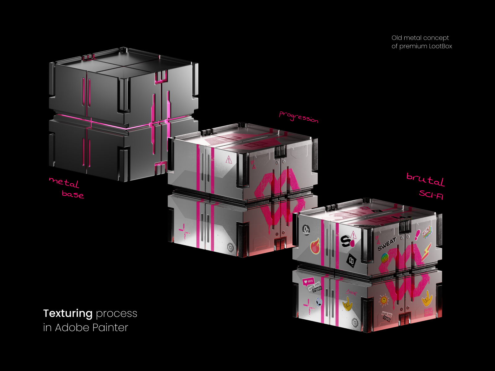 SWEAT / NFT LootBoxes 3d concept by Kirill Dubik for Sweatcoin on Dribbble