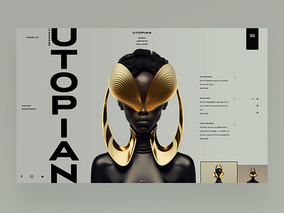Utopian Web Ui Design Concept design graphic design illustration logo nft nft art photography ui ui design ux ux design web design