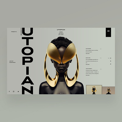 Utopian Web Ui Design Concept design graphic design illustration logo nft nft art photography ui ui design ux ux design web design