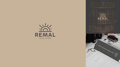 Remal | Book Store Logo book brand design brand identity branding design logo mark store sun vector