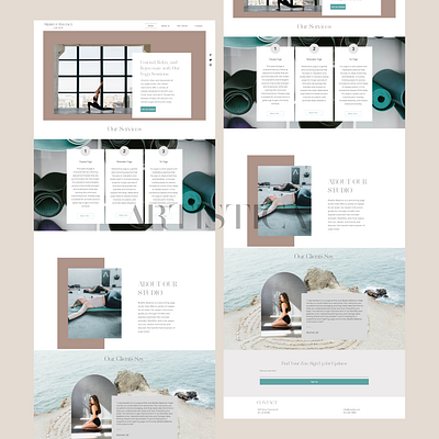 Yoga Studio landing page design landing page ui ui design ux uxui web design wix