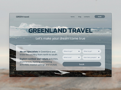 Website design for Greenland travel company agency design greenland site travel ui uiux web webdesign website
