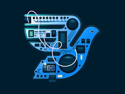 MessageBird Hackathon arduino battery bird board cables chip cpu diy dna electronics engineering gradients hack hackathon logo messagebird sim tech voltage