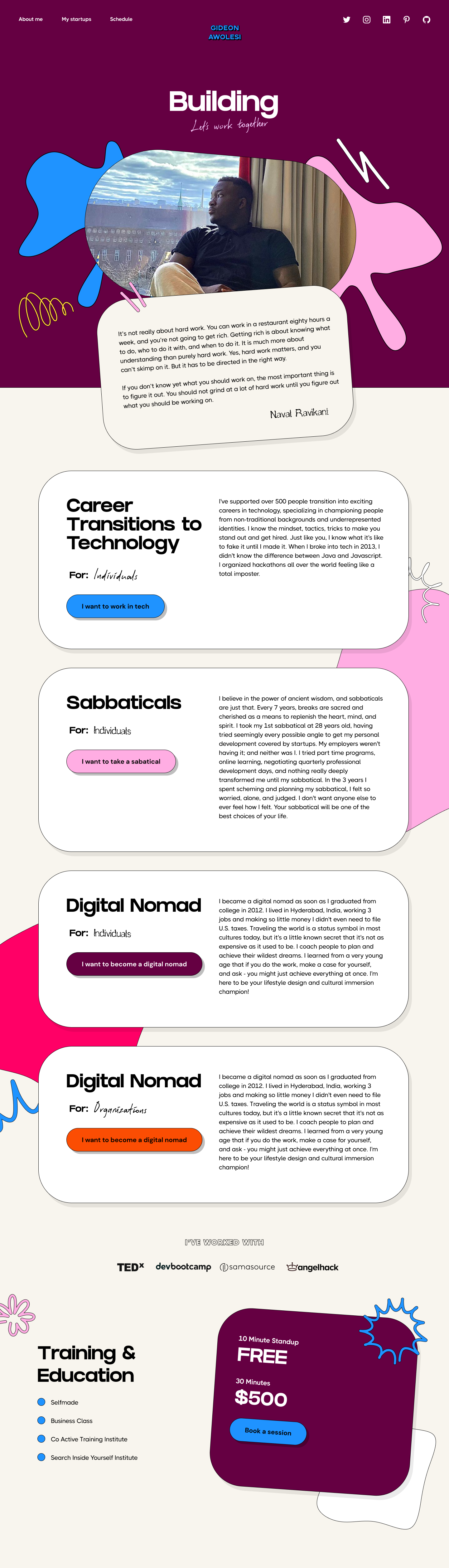 Portfolio Landing Page design figma landingpage ui