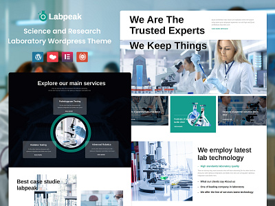 Labpeak | Laboratory & Science Research WordPress Theme + RTL business ecommerce design responsive design scientific research wordpress development wordpress theme