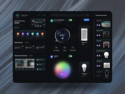 Smart Home - Dashboard air cards control dashboard devices homecontrol lights panel smartdasboard smarthome ui ux web3 webdesign