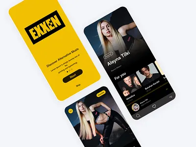 Exxen Music Player UI Design. adobe xd app design figma music musicplayer product product design prototype ui ux