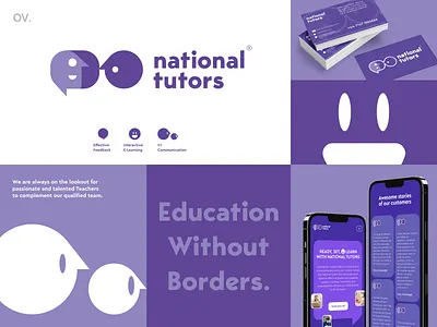 Branding of the international online school "National Tutors" branding design development figma graphic design icon illustration logo mobile tutors ui vector web webdesign