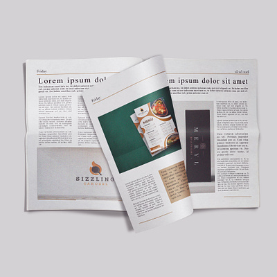 Newspaper Ad brand creation brand identity branding creativity design graphic design illustration logo logo design logofolio menu design newspaper ad