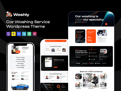 Washly - Car Wash Service WordPress Theme + Gutenberg responsive design web 3.0 web template woocommerce wordpress theme