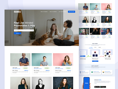 Roommate Searching Platform adobe xd figma prototyping ui ux ui ux design web design wireframing