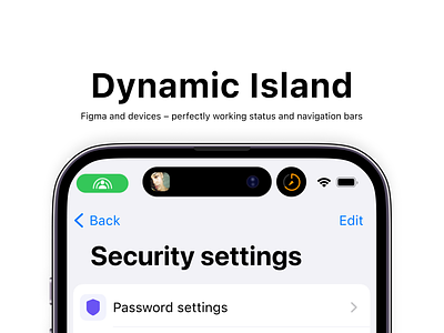 Dynamic Island Navigation Bar 14 app dynamic figma ios iphone island mobile os pro system ui