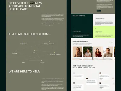 Altered - Visual Exploration healthcare landing page medicine mental health startup ui design web design webflow website