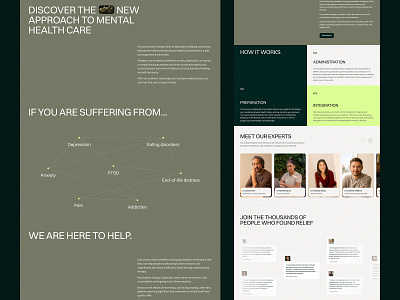 Altered - Visual Exploration healthcare landing page medicine mental health startup ui design web design webflow website