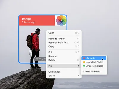 Paste Clipboard Item Previews apple cards clipboard image macos organiza paste pin