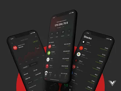 FinTech investment app animation app branding design digitalproduct fintech flutter funds investment mobile mvp product stocks ui ux