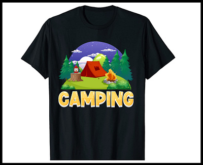 Camping T-shirt Design camp camping camping t shirt design graphic design outdoor quotes t shirt t shirt design tee tshirt tshirt design typography